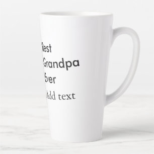 Best Grandpa ever add photo name classic elegant Latte Mug
