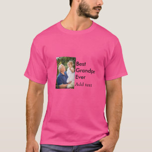 Best Grandpa ever add photo name classic elegant T-Shirt