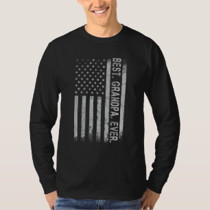 Best Grandpa Ever America Flag  For Men Father's D T-Shirt