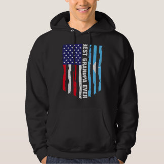 Best Grandpa Ever American Somalia Flag Graphic Fa Hoodie