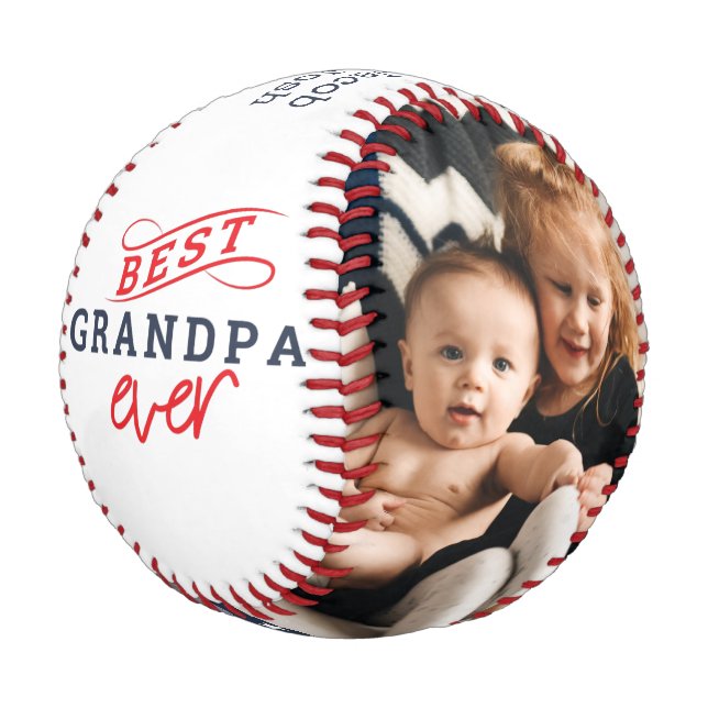 Best Grandpa Ever Baseball (Angled)