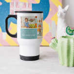 Best Grandpa Ever | Colour Block Photo Collage Travel Mug<br><div class="desc">Modern two toned colour block 5 photo collage. All colour ways can be changed. Featuring "Best Grandpa Ever" and room for custom message, names and/or year. These are Father’s Day gifts that are perfect for any dad. A gift that he will treasure for a lifetime! Can be customised for any...</div>