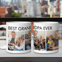 Best Grandpa Ever Custom Personalised Family Photo