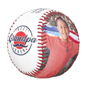 Best Grandpa Ever Custom Photo Baseball