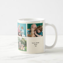 Best Grandpa Ever Custom Photo Collage Retro Cream