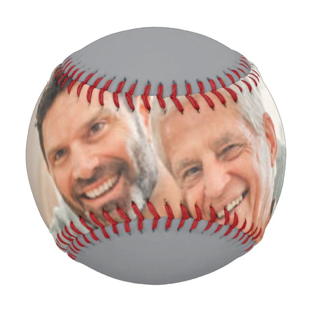 Best Grandpa Ever Custom Photo Create Your Own Baseball (Front)