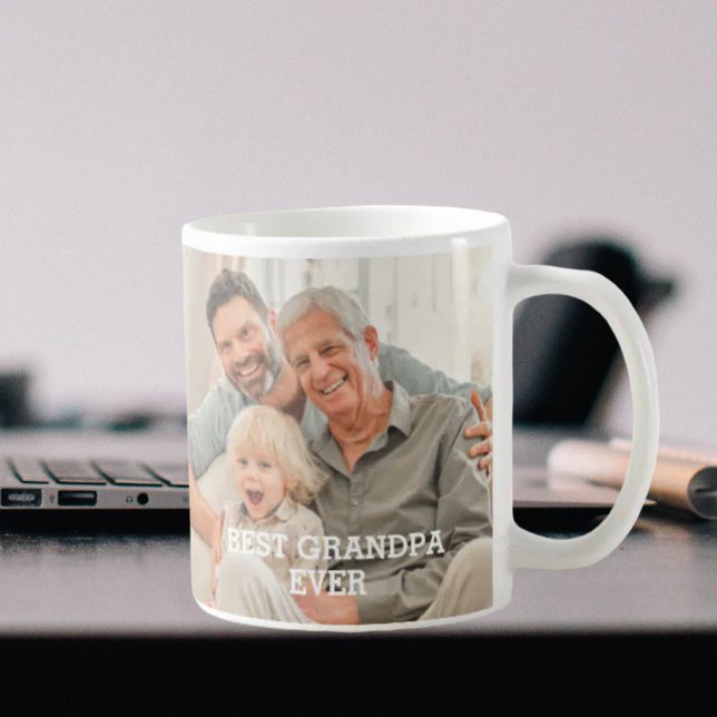 Best Grandpa Ever Custom Photo Create Your Own Coffee Mug (Creator Uploaded)