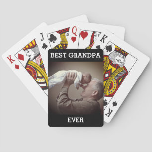 Best Grandpa Ever Custom Photo Create Your Own Playing Cards