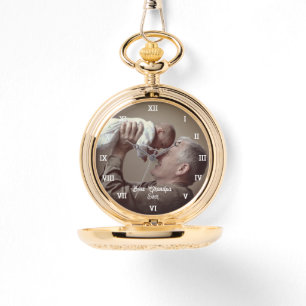 Best Grandpa Ever Custom Photo Create Your Own Pop Watch