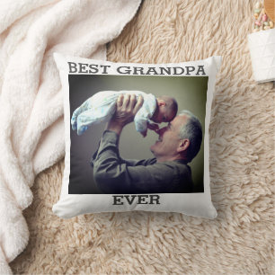 Best Grandpa Ever Custom Photo Create Your Own Thr Cushion