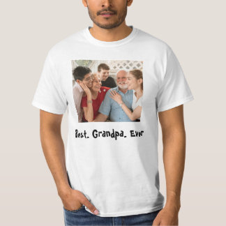 Best Grandpa Ever Custom Photo  T-Shirt