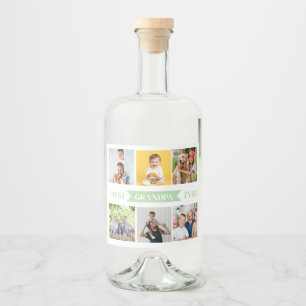 Best Grandpa Ever   Custom Photos Liquor Label