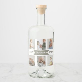 Best Grandpa Ever | Custom Photos Liquor Label