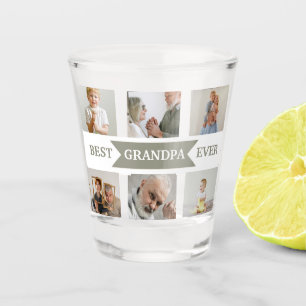 Best Grandpa Ever   Custom Photos Shot Glass