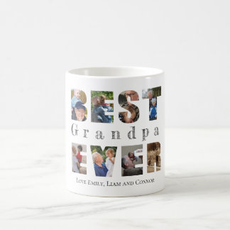 Best grandpa ever custom text photo, coffee mug