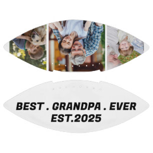 Best Grandpa Ever Est. Photos Gift New Grandpa American Football