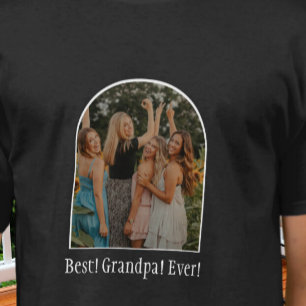 Best Grandpa Ever! Family Photo  Custom T-Shirt