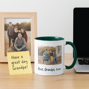 Best Grandpa Ever family photo theme Mug