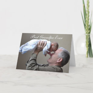 Best Grandpa Ever Father'a day Dad Daddy Photo Thank You Card