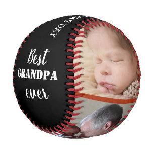 Best Grandpa Ever Father's Day 3 Photo Collage Baseball
