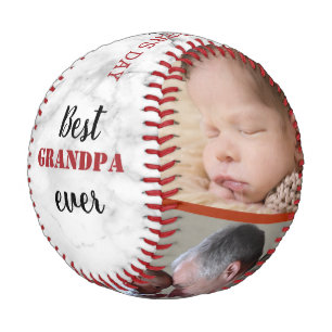 Best Grandpa Ever Father's Day 3 Photo Collage Baseball