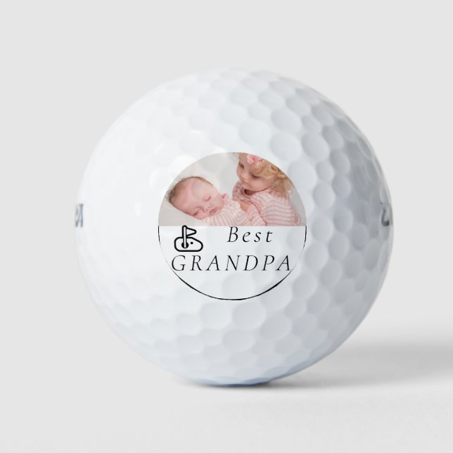 Best Grandpa Ever | Father's Day Custom Photo GolF Balls (Front)