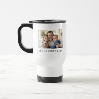 Best Grandpa Ever Fathers Day Gift Photo Travel Mug