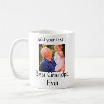 Best Grandpa ever grandfather photo name gifts tex