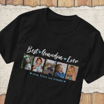 Best Grandpa Ever Grandkids 5 Photo Collage Black T-Shirt<br><div class="desc">Cute photo collage tshirt personalised with 5 photos , Best Grandpa Ever typography and grandkids names. makes a special gift for father's day, grandparents day , birthday and christmas.</div>