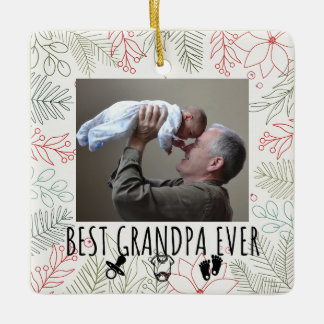 Best grandpa ever grandparents  ceramic ornament