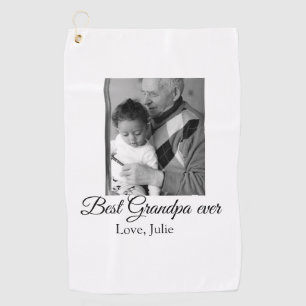 best grandpa ever grandparents photo gifts classic golf towel