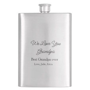 best grandpa ever grandparents photo gifts classic hip flask