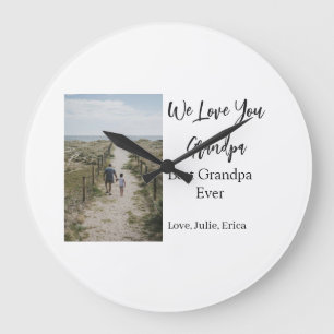 best grandpa ever grandparents photo gifts classic large clock