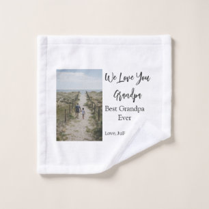 best grandpa ever grandparents photo gifts classic wash cloth