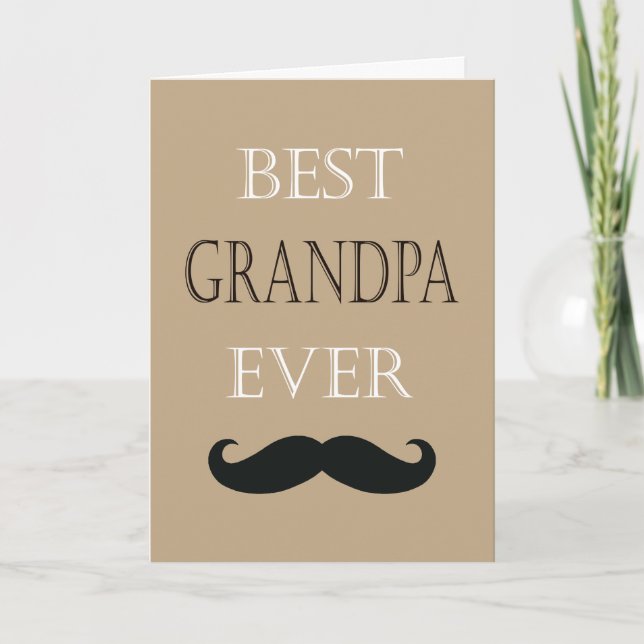 Best Grandpa Ever Happy Father's Day Custom Card (Front)