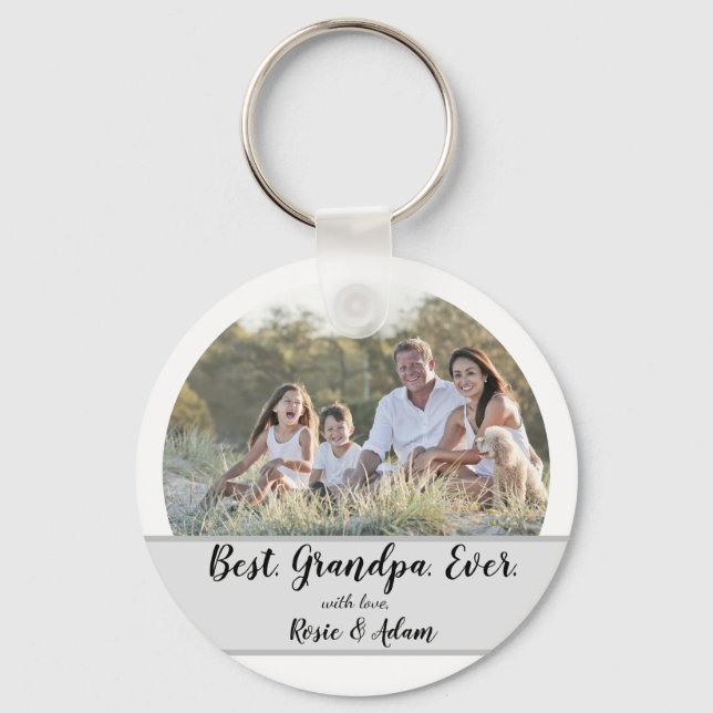 Best Grandpa ever ! love personalize  Key Ring (Front)