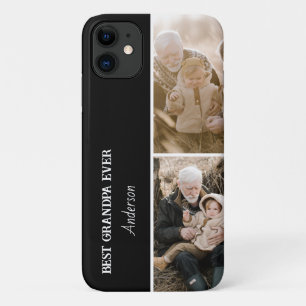 Best Grandpa Ever Modern 2Photo Collage  iPhone 11 Case