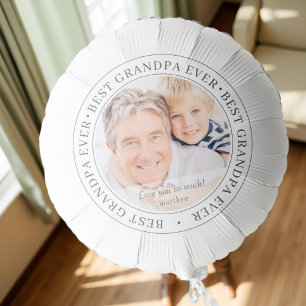 Best Grandpa Ever Modern Classic Photo Balloon