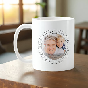 Best Grandpa Ever Modern Classic Photo Coffee Mug
