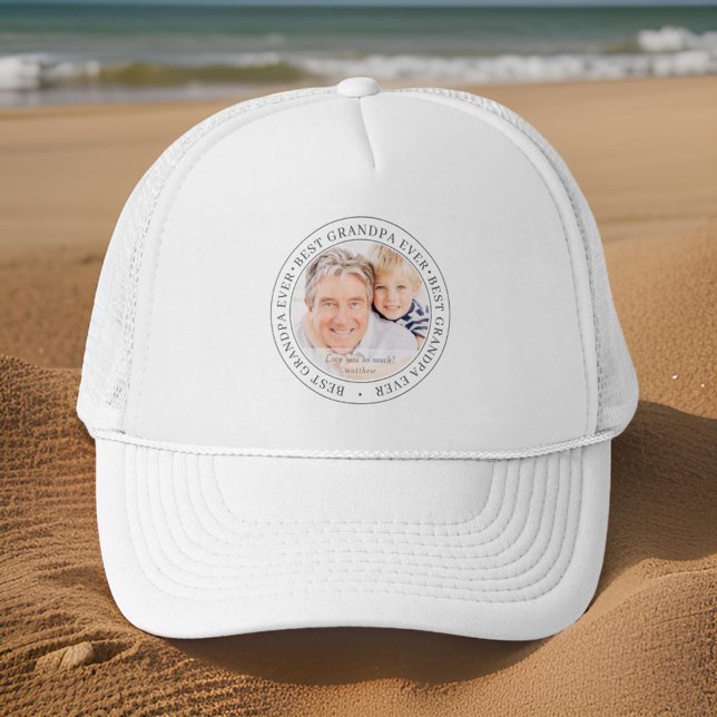 Best Grandpa Ever Modern Classic Photo Trucker Hat (Creator Uploaded)
