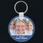 Best Grandpa Ever Modern Photo Keepsake Key Ring<br><div class="desc">This simple and modern design is composed of serif typography and add a custom photo.</div>