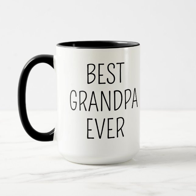 Best Grandpa Ever Mug, Personalised Photo Mug For  (Left)