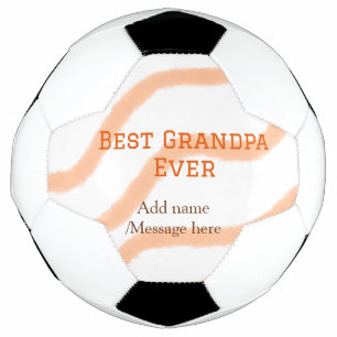 Best Grandpa ever orange stripes spiral add name t Football