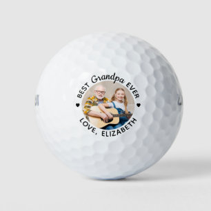 Best Grandpa Ever Personalised Custom Photo Wilson Golf Balls