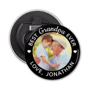 Best Grandpa Ever Personalised Name Custom Photo Bottle Opener