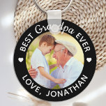 Best Grandpa Ever Personalised Name Custom Photo Key Ring<br><div class="desc">Best Grandpa Ever ... Customise these grandfather keychain with your grandchild's favourite photo and name . Whether it's a grandfather birthday, fathers day or Christmas, these grandpa keychains with be a favourite. Great gift to all grand dads, grandfathers from the kids ! COPYRIGHT © 2020 Judy Burrows, Black Dog Art...</div>