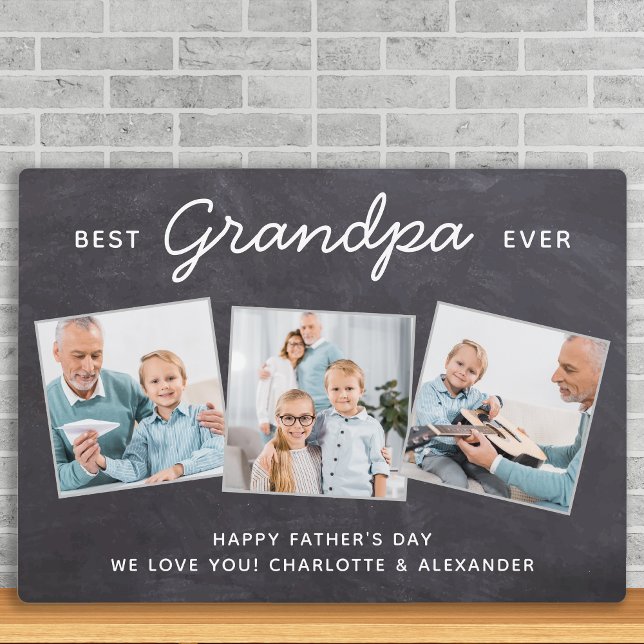 Best GRANDPA Ever Personalised Photo Father's Day Plaque (Creator Uploaded)