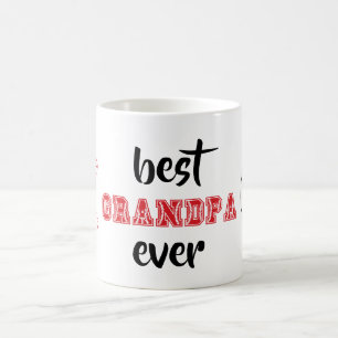 Best Grandpa Ever Personalised Red Coffee Mug