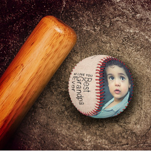 Best Grandpa Ever Photo Baseball