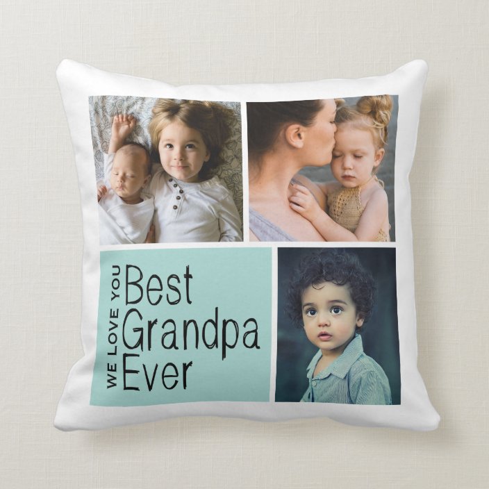 grandad photo cushion